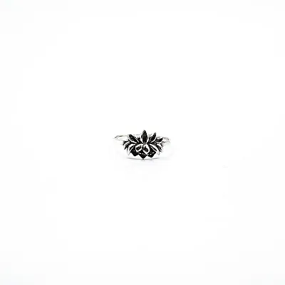 Inel slim floare de lotus Argint - 1