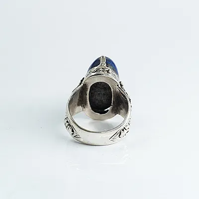 Inel Afgan oval lapis lazuli s Argint - 4