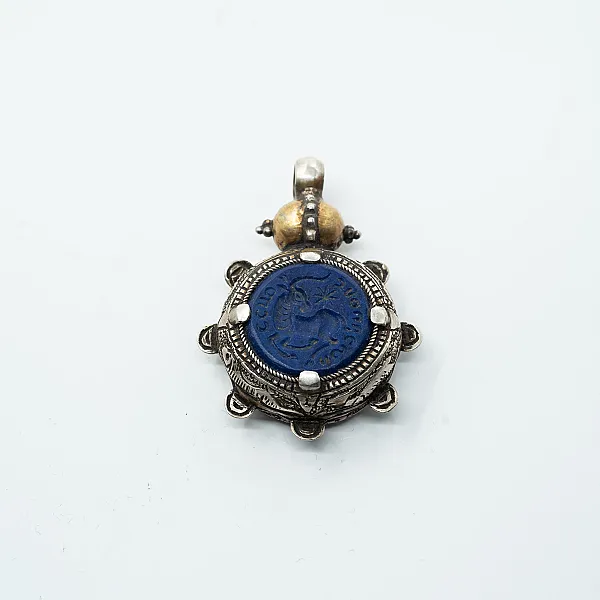 Pandantiv Afgan Capricorn lapis lazuli Argint