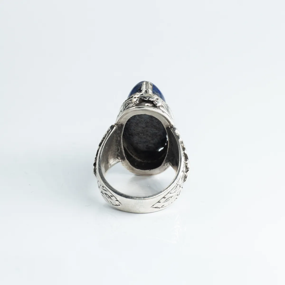 Inel Afgan oval lapis lazuli m Argint