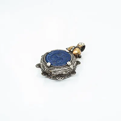 Pandantiv Afgan Capricorn lapis lazuli Argint - 3