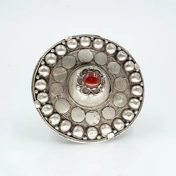 Inel Afghan carneole 6cm Argint