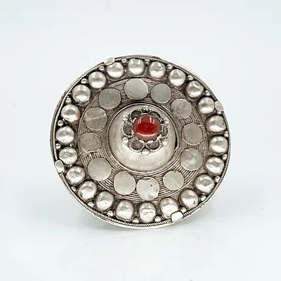 Inel Afghan carneole 6cm Argint - 1