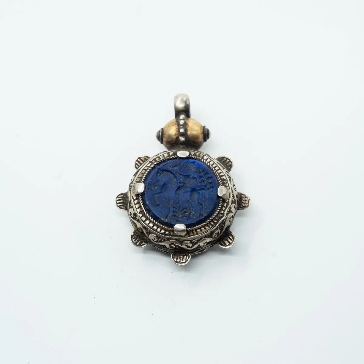 Pandantiv Afgan calaret lapis lazuli Argint