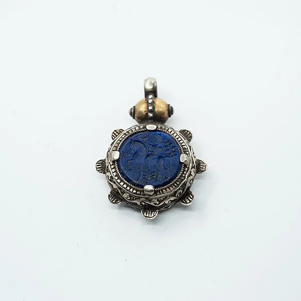 Pandantiv Afgan calaret lapis lazuli Argint