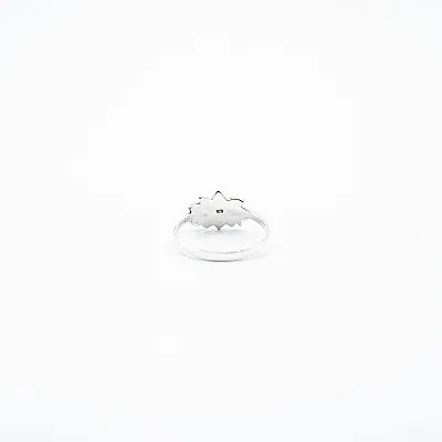 Inel slim floare de lotus Argint - 4