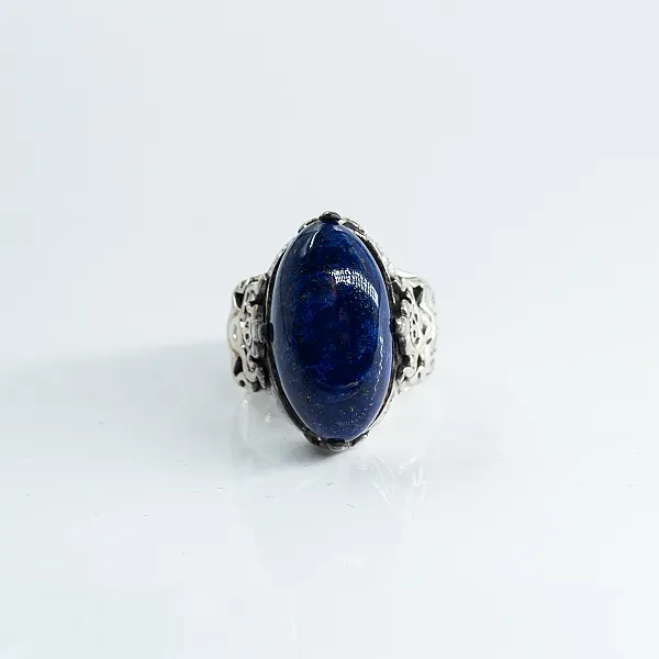 Inel Afgan oval lapis lazuli s Argint