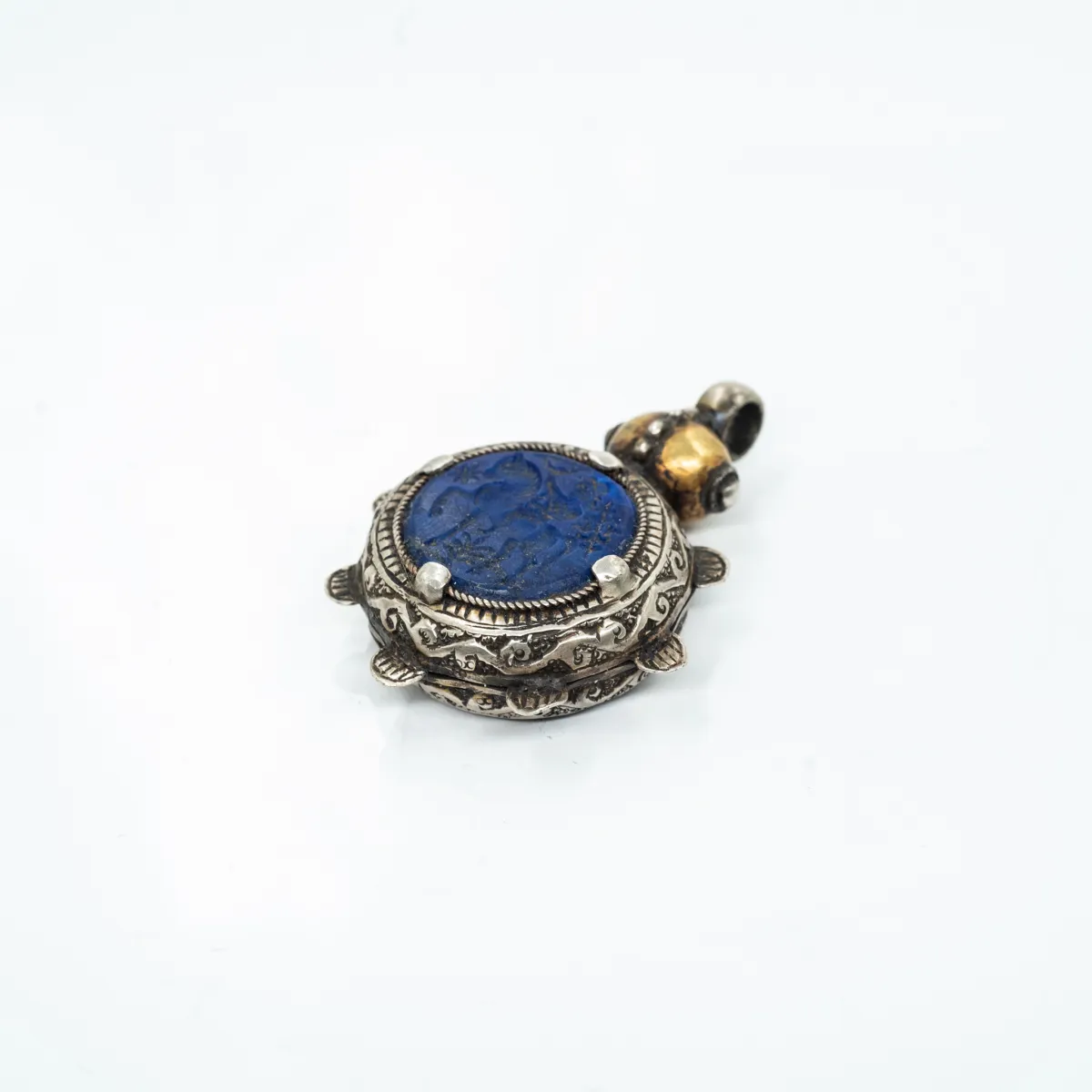 Pandantiv Afgan calaret lapis lazuli Argint