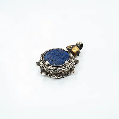 Pandantiv Afgan calaret lapis lazuli Argint - 3