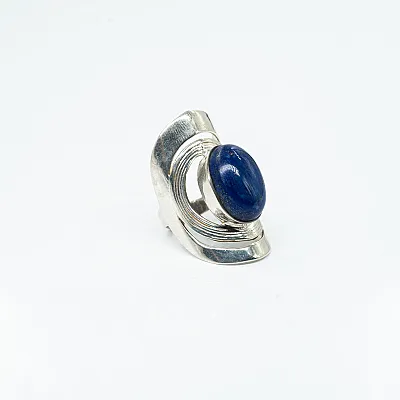 Inel lung dungi lapis-lazuli Argint - 4