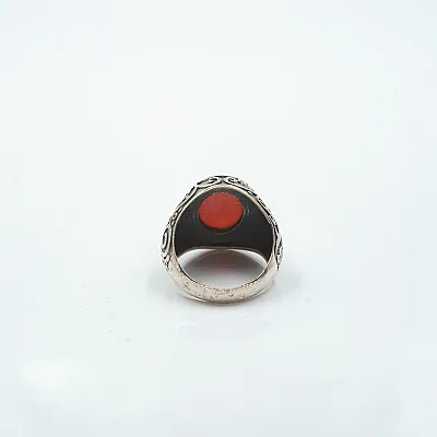 Inel oval broderie gotica carneol Argint - 3