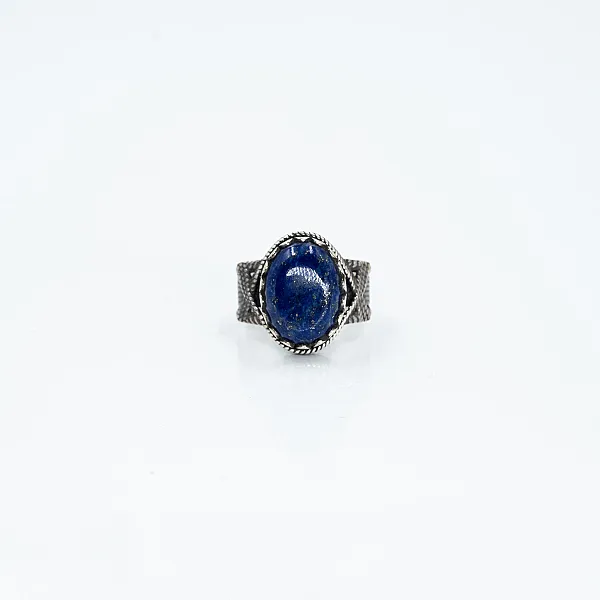 Inel piatra ovala x lapis-lazuli Argint