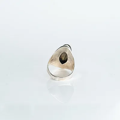 Inel oval ascutit piatra labradorite Argint - 4