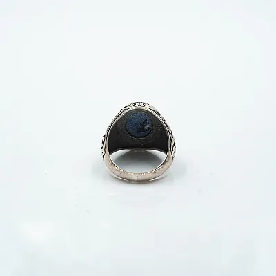 Inel oval broderie gotica lapis lazuli Argint - 3