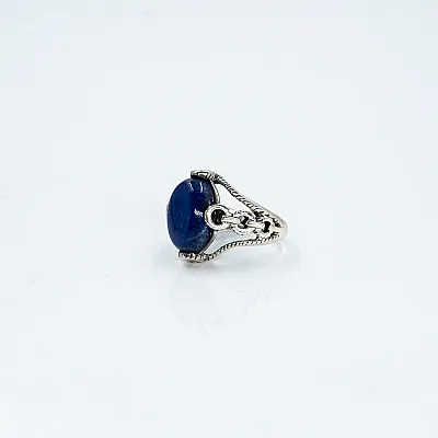 Inel oval zale lapis lazuli Argint - 7