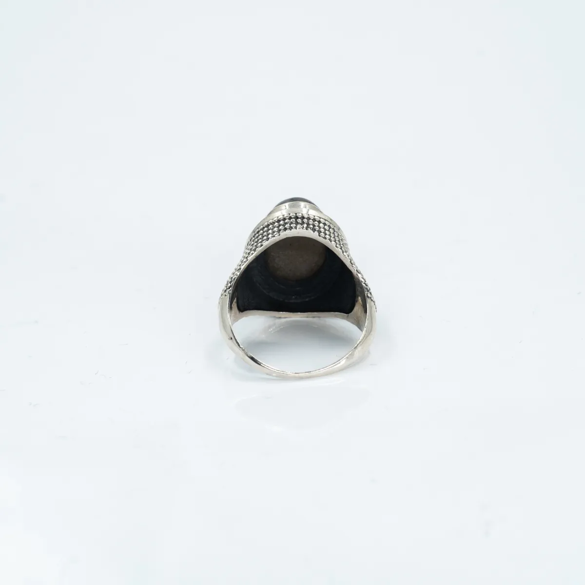 Inel oval simplu puncte labradorite Argint