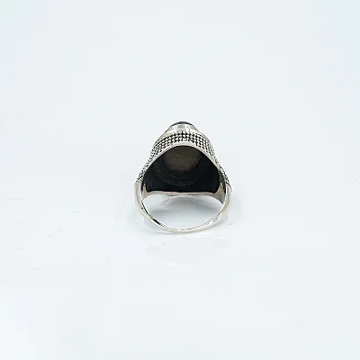 Inel oval simplu puncte labradorite Argint - 4