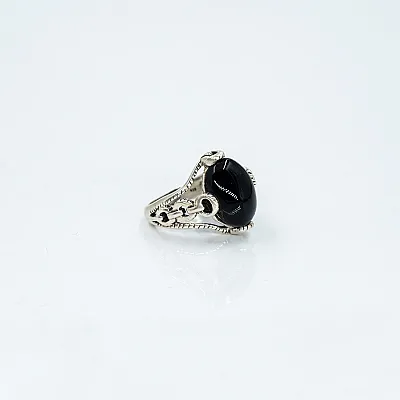 Inel oval zale onix Argint - 6