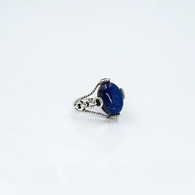 Inel oval zale lapis lazuli Argint - 11
