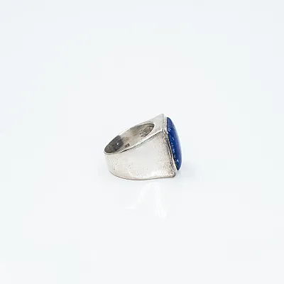 Inel patrat simplu lapis lazuli Argint - 5