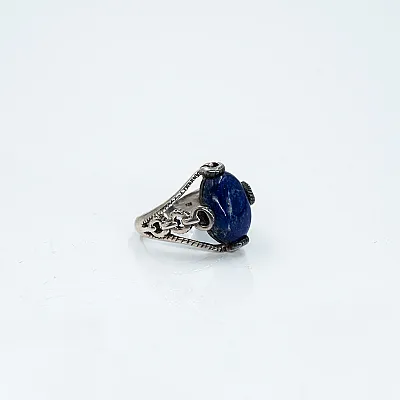 Inel oval zale lapis lazuli Argint - 6