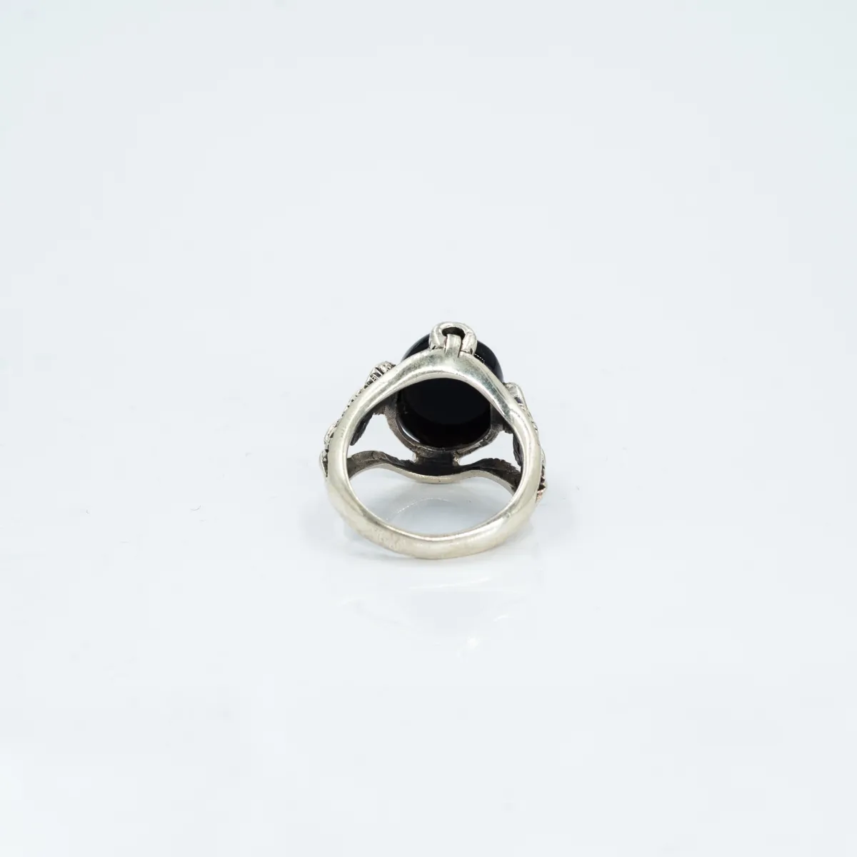 Inel oval zale onix Argint