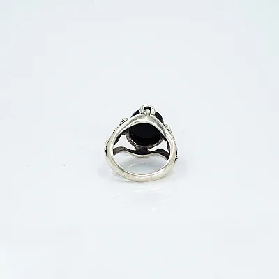 Inel oval zale onix Argint - 4