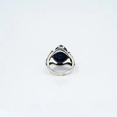 Inel oval zale lapis lazuli Argint - 9
