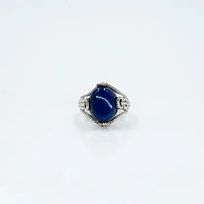 Inel oval zale lapis lazuli Argint - 12