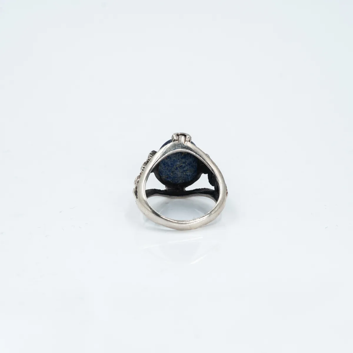 Inel oval zale lapis lazuli Argint
