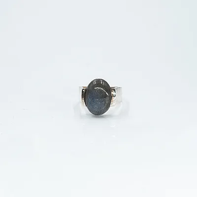 Inel oval simplu s labradorite Argint - 1
