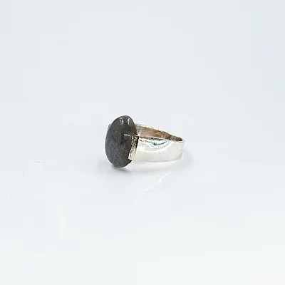 Inel oval simplu s labradorite Argint - 2
