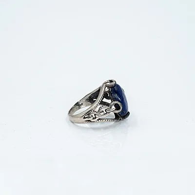 Inel oval zale lapis lazuli Argint - 5