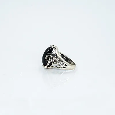 Inel oval zale onix Argint - 3