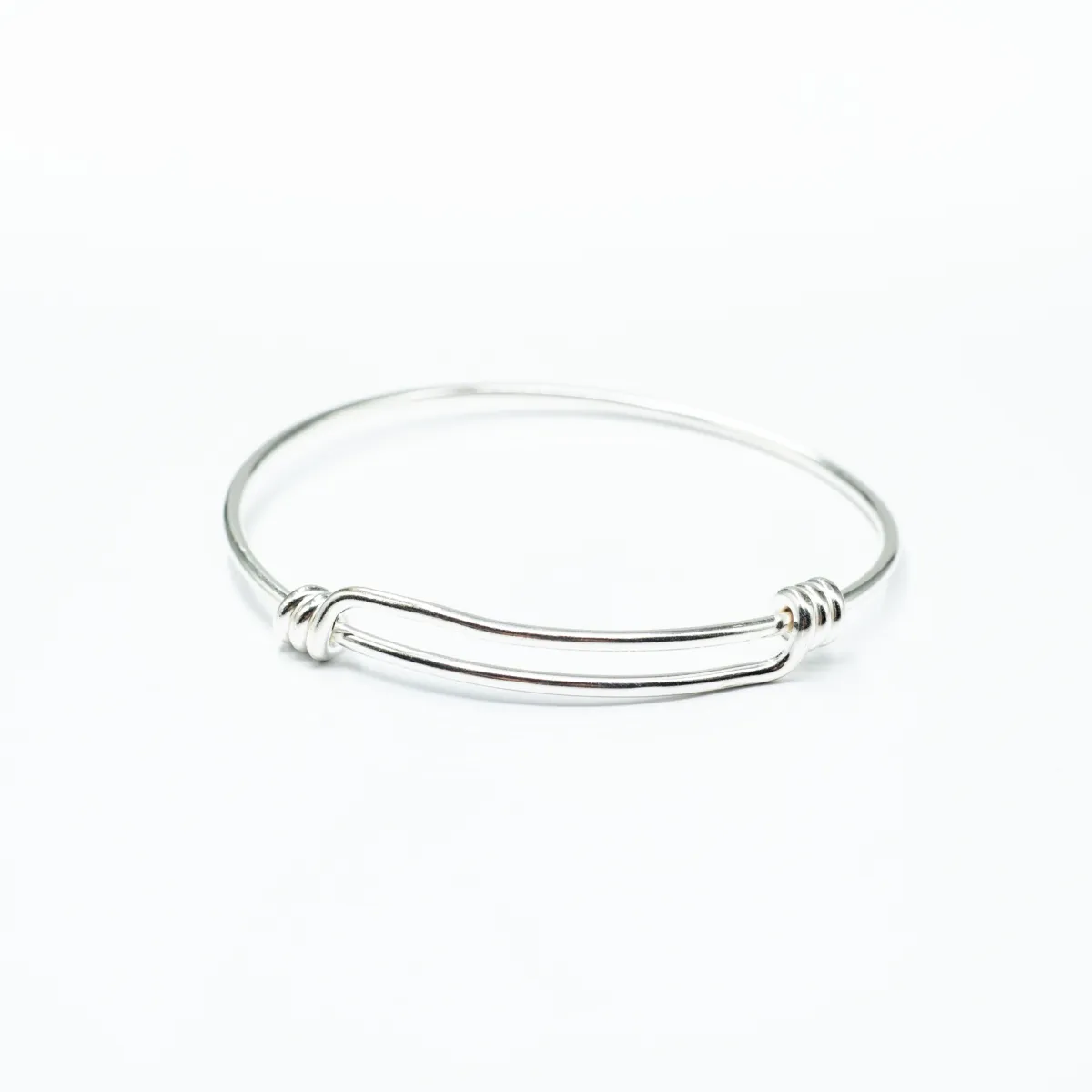 Bratara fixa doua noduri duble.2*60mm Argint