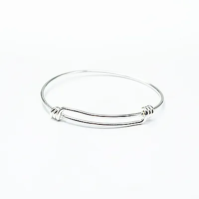 Bratara fixa doua noduri duble.2*60mm Argint - 1