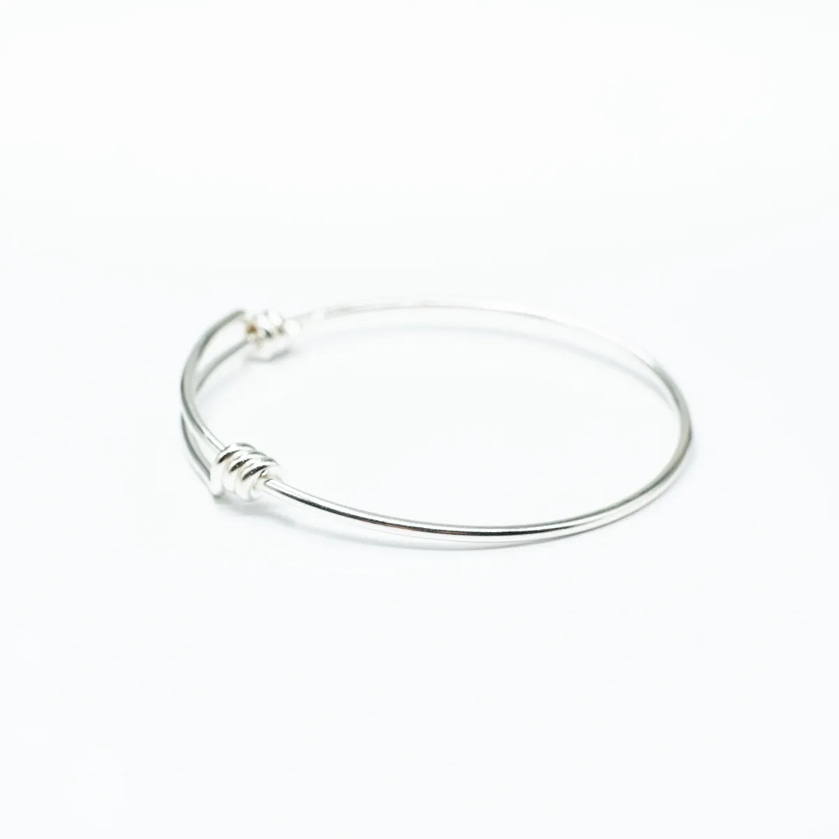 Bratara fixa doua noduri duble.2*60mm Argint