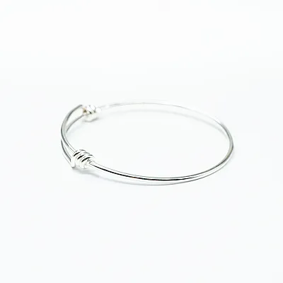 Bratara fixa doua noduri duble.2*60mm Argint - 3