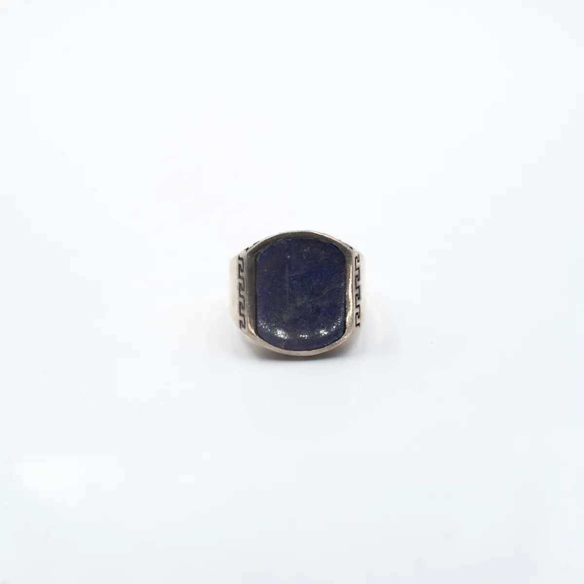 Inel patrat Greek piatra lapis-lazuli Argint