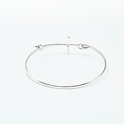 Bratara fixa cruce simpla s Argint - 4