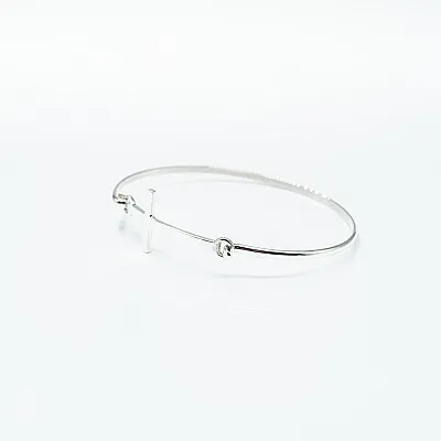 Bratara fixa cruce simpla s Argint - 2