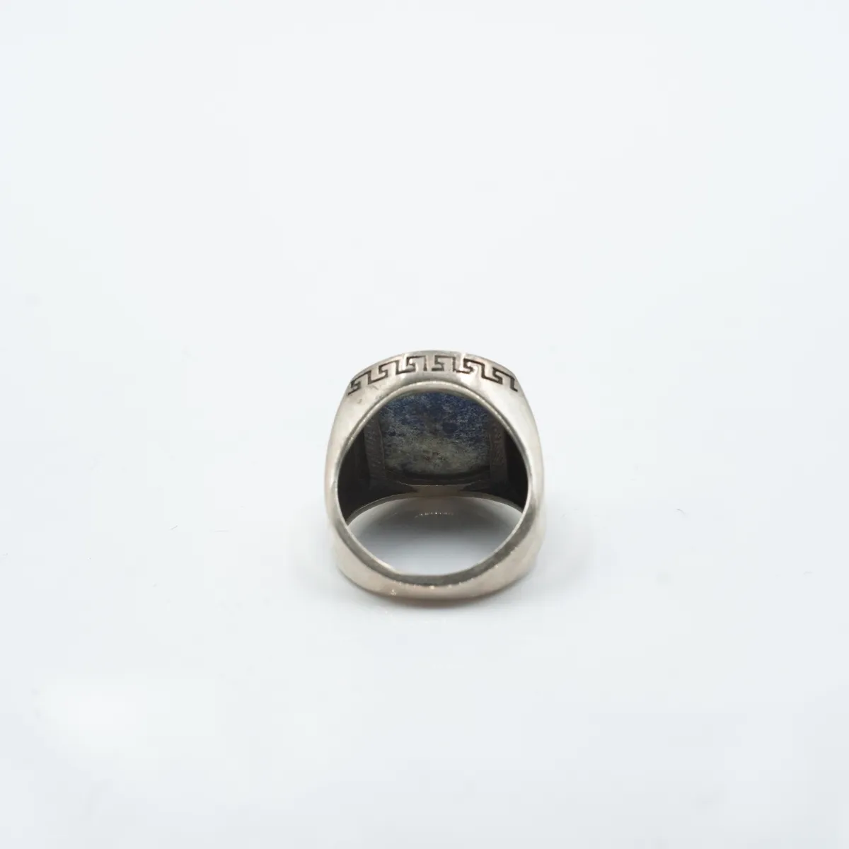 Inel patrat Greek piatra lapis-lazuli Argint
