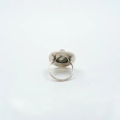 Inel disc oval labradorit Argint - 4