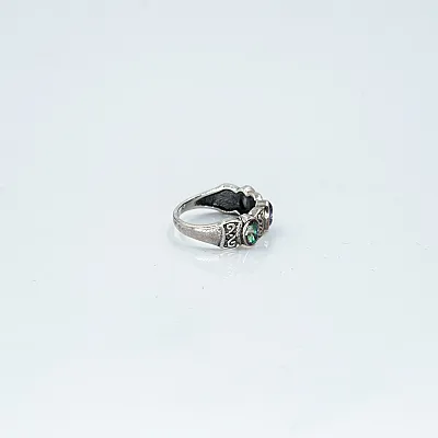 Inel slim trei pietre topaz-mistic Argint - 4