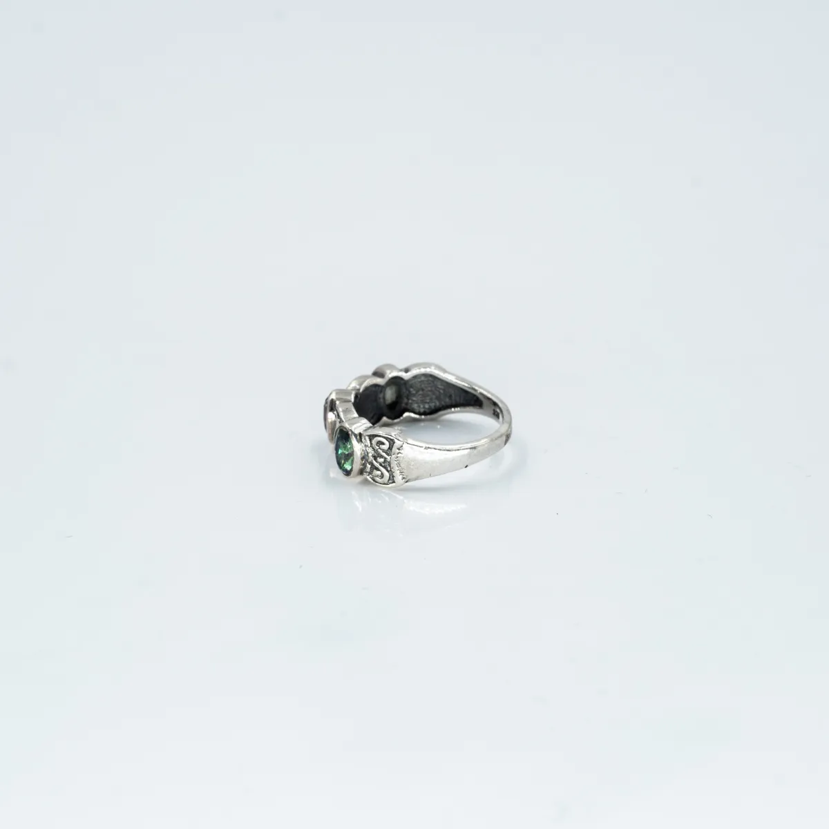 Inel slim trei pietre topaz-mistic Argint