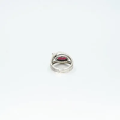 Inel oval ascutit sarma granat Argint - 4