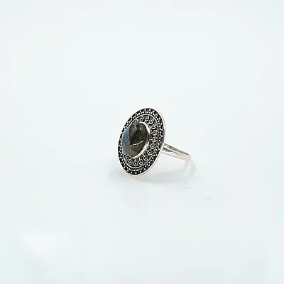 Inel disc oval labradorit Argint - 2