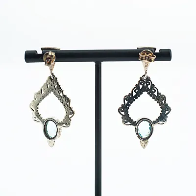 Cercei lungi candelabru pietre naturale Argint - 3