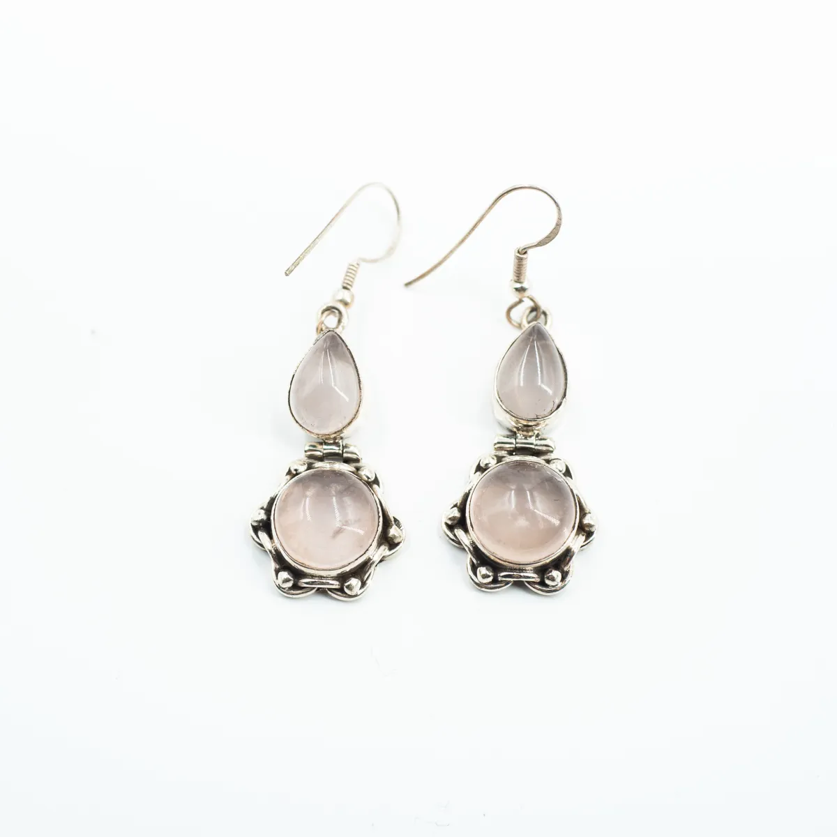 Cercei lungi duo pietre naturale Argint