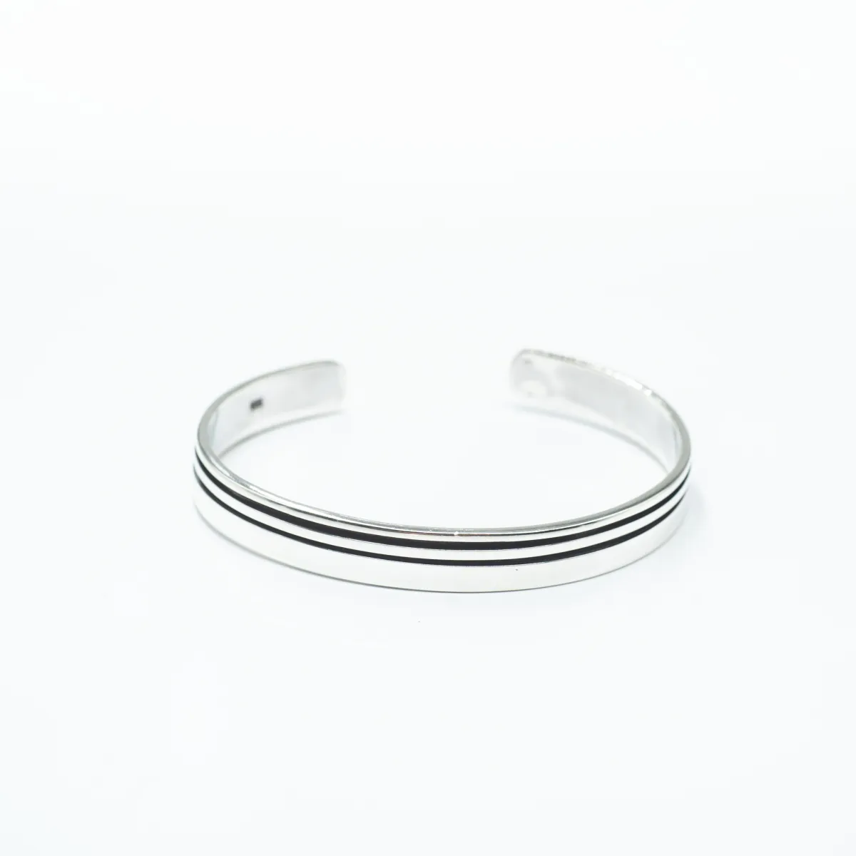 Bratara fixa plata doua linii Argint